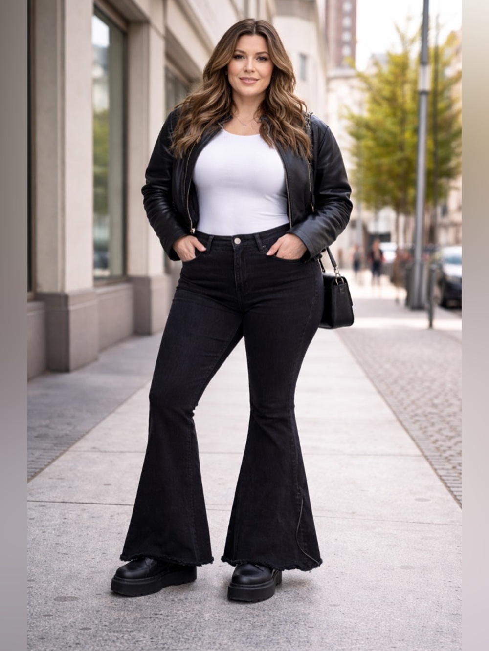 Judy Blue High-Rise Flared Raw Hem Jeans 15/32